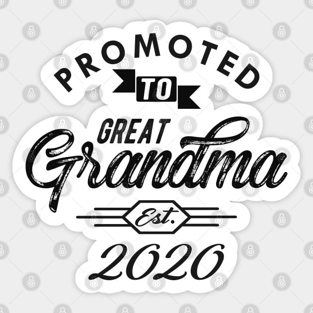 Promoted to great grandma est. 2020 Sticker by KC Happy Shop